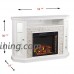 Southern Enterprises Rollins Convertible Corner Electric Media Fireplace 52" Wide  White Finish with Faux Stone - B01MG38OFE